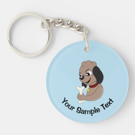 Cute puppy dog keychain (Voorkant)