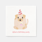 Cute Puppy Dog kinderen Birthday Party Servet (Voorkant)