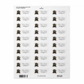 Cute Puppy Dog Labrador Retriever Return Address Etiket (Full Sheet)