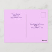 Cute Puppy Dog Love Hearts Valentijnsdag Lavender Briefkaart (Achterkant)