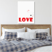 Cute Puppy Dog Love | VALENTIJNSDAG Canvas Afdruk (Insitu (Slaapkamer))