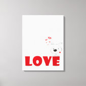 Cute Puppy Dog Love | VALENTIJNSDAG Canvas Afdruk (Voorkant)