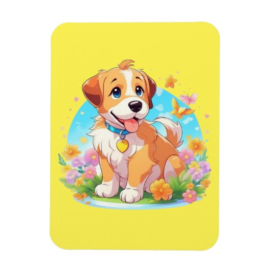 Cute Puppy Dog Magneet (Verticaal)