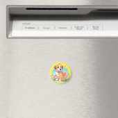 Cute Puppy Dog Magneet (Insitu (Vaatwasser))