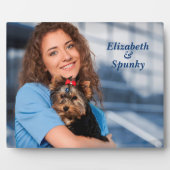 Cute Puppy Dog mam Foto Easel personaliseren Fotoplaat (Voorkant)