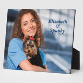 Cute Puppy Dog mam Foto Easel personaliseren Fotoplaat (Zijkant)