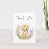 Cute Puppy Dog Modern Sage Green Baby shower Bedankkaart (Voorkant)