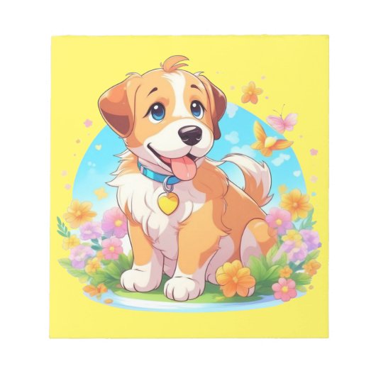 Cute Puppy Dog Notitieblok (Voorkant)