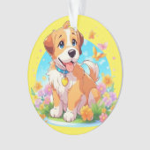 Cute Puppy Dog Ornament (voorkant)
