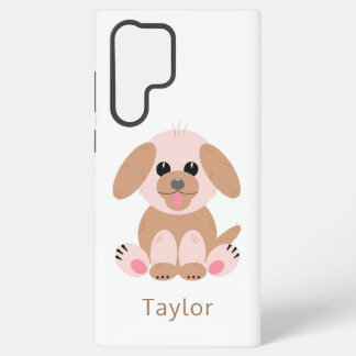 Cute Puppy Dog Pastel Persoonlijke Cartoon Samsung Galaxy Hoesje