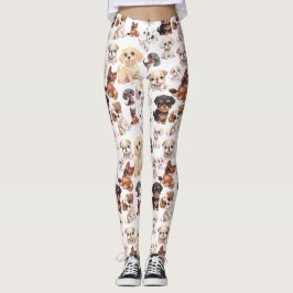 Cute Puppy Dog Patroon Leggings