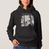 Cute Puppy Dog Peace and Love Kerstmis Hoodie (Voorkant)
