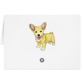 Cute Puppy Dog Pembroke Welsh Corgi Hartelijk dank (Achterkant Horizontaal)