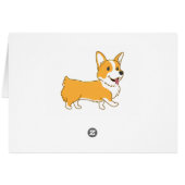 Cute Puppy Dog Pembroke Welsh Corgi Hartelijk dank (Achterkant Horizontaal)