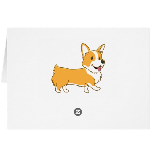 Cute Puppy Dog Pembroke Welsh Corgi Hartelijk dank (Achterkant Horizontaal)