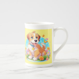 Cute Puppy Dog Porselein Kop