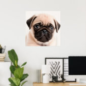 Cute Puppy Dog Portret Poster (Thuiskantoor)