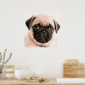 Cute Puppy Dog Portret Poster (Keuken)