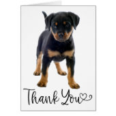 Cute Puppy Dog Rottweiler Bedankt (Voorkant)