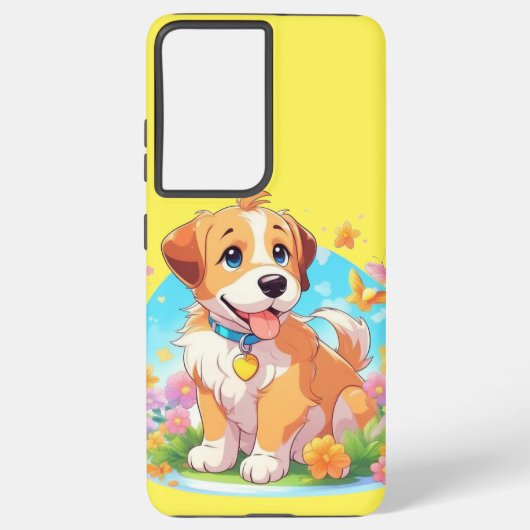 Cute Puppy Dog Samsung Galaxy Hoesje (Achterkant)
