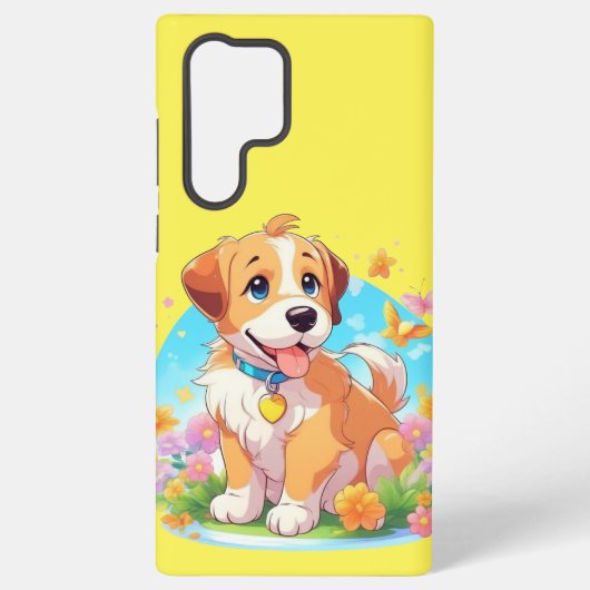 Cute Puppy Dog Samsung Galaxy Hoesje (Achterkant)