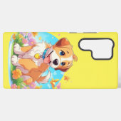 Cute Puppy Dog Samsung Galaxy Hoesje (Achterkant horizontaal)
