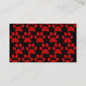 Cute Puppy Dog schildert Drukken Rood zwart Visitekaartje (Achterkant)