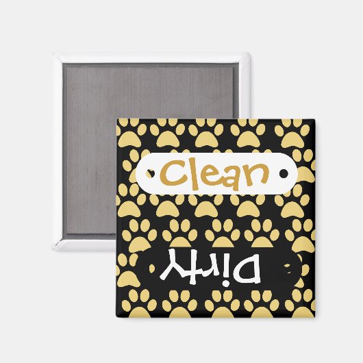 Cute Puppy Dog schildert Tan Black Magneet (Voorkant / Achterkant)