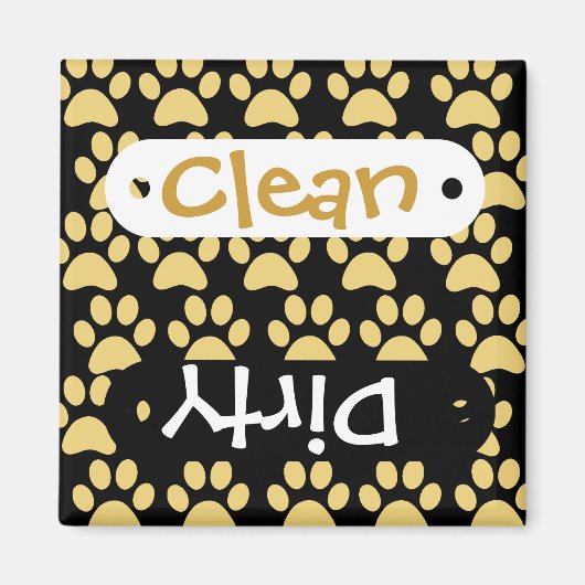 Cute Puppy Dog schildert Tan Black Magneet (Voorkant)