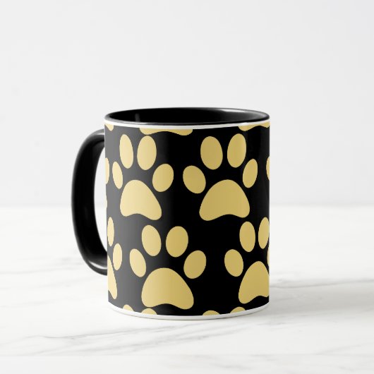 Cute Puppy Dog schildert Tan Black Mok (Voorkant links)