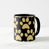 Cute Puppy Dog schildert Tan Black Mok (Voorkant rechts)