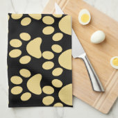 Cute Puppy Dog schildert Tan Black Theedoek (Quarter Fold)