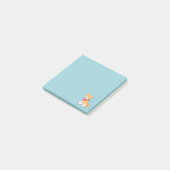 Cute Puppy Dog Shiba Inu on Blue Post-it® Notes (Schuin)