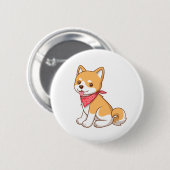 Cute Puppy Dog Shiba Inu Ronde Button 5,7 Cm (Voorkant /achterkant)