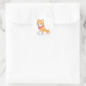 Cute Puppy Dog Shiba Inu Ronde Sticker (Tas)