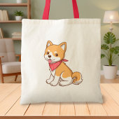 Cute Puppy Dog Shiba Inu Tote Bag