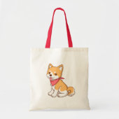 Cute Puppy Dog Shiba Inu Tote Bag (Voorkant)