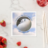 Cute Puppy Dog Sleeping Blue Sky 5th Birthday Servet (Insitu)