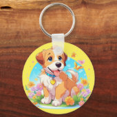 Cute Puppy Dog Sleutelhanger (Voorkant)