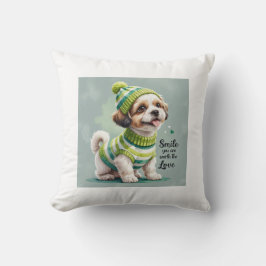 Cute Puppy Dog Square Cushion Kussen