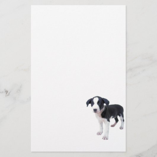 Cute Puppy Dog Stationery Briefpapier (Voorkant)