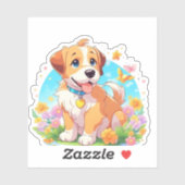 Cute Puppy Dog Sticker (Vel)