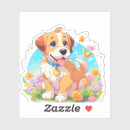 Cute Puppy Dog Sticker