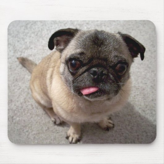 Cute Puppy Dog Sticking Tongue Out Mousepad Muismat (Voorkant)