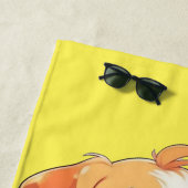 Cute Puppy Dog Strandlaken (In situ)