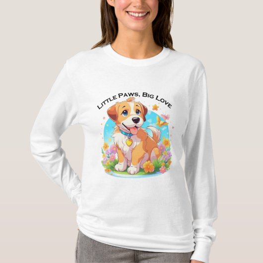 Cute Puppy Dog T-shirt (Voorkant)