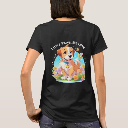 Cute Puppy Dog T-shirt (Achterkant)