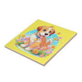 Cute Puppy Dog Tegeltje (Zijkant)