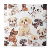Cute Puppy Dog Tegeltje (Voorkant)