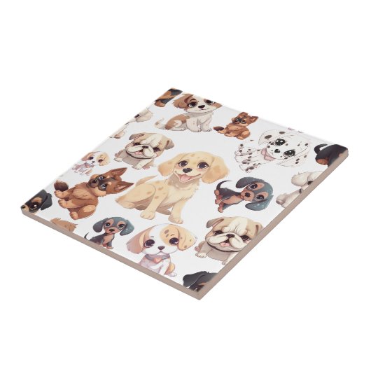 Cute Puppy Dog Tegeltje (Zijkant)